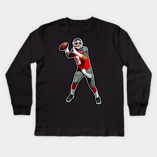 Jameis Winston #3 Drop Back Kids Long Sleeve T-Shirt